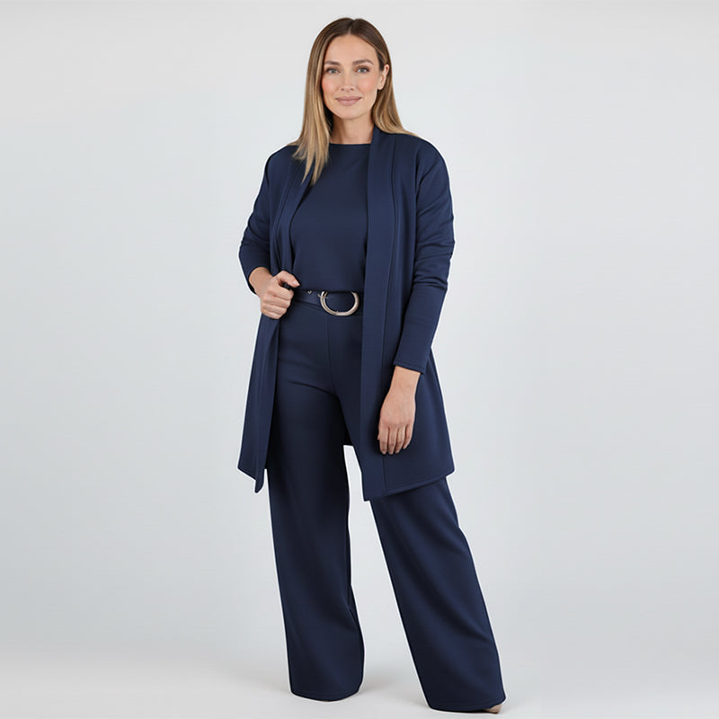 Veerle | Driedelige set met lang vest