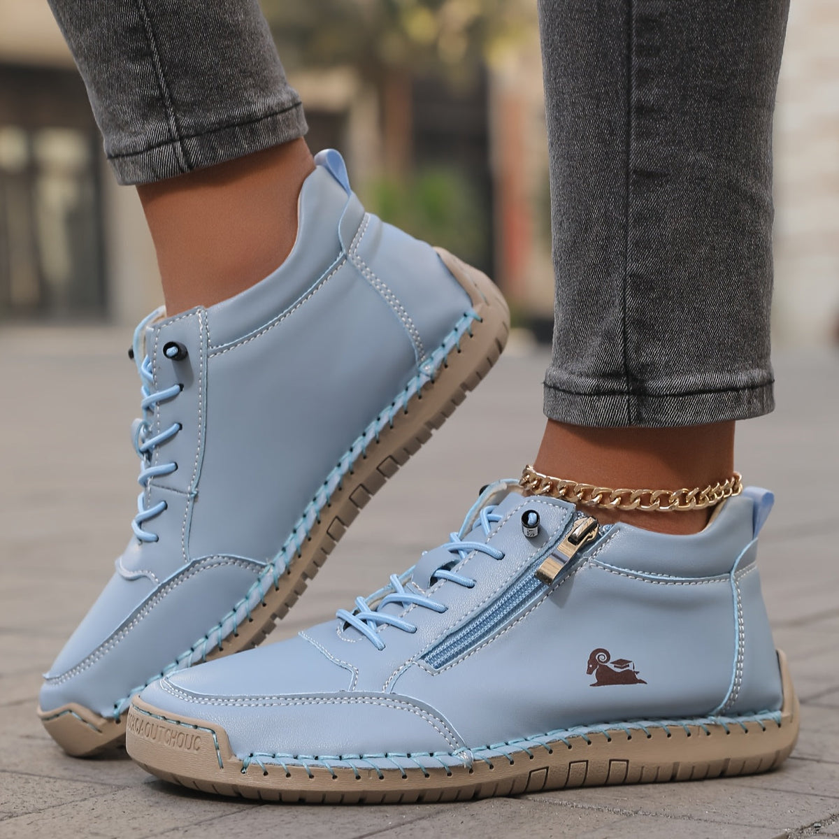 Nova – Comfortable Orthopaedic Trainers with Zip Closure