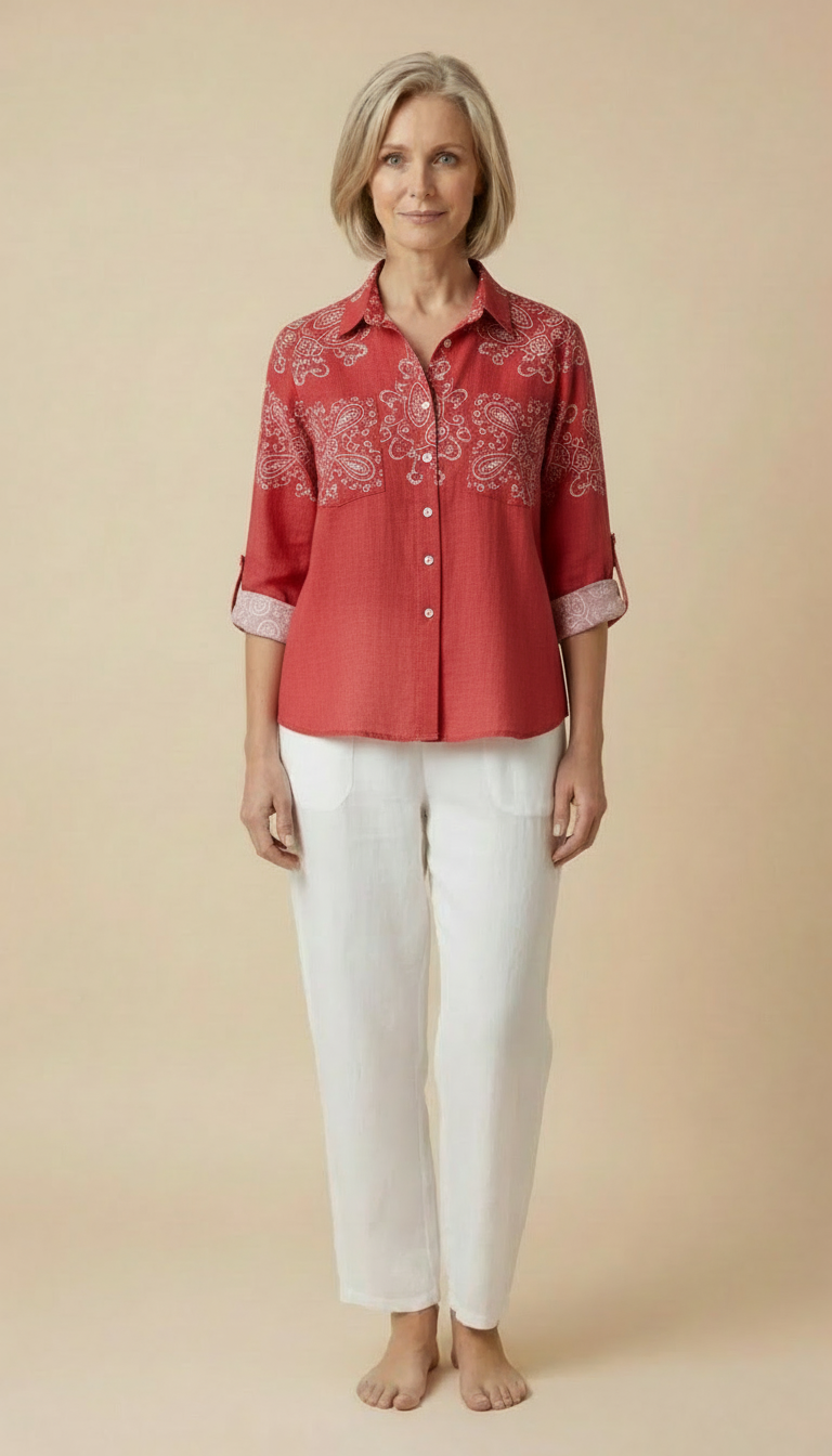 Monera™ - Vintage Printed Spring Blouse