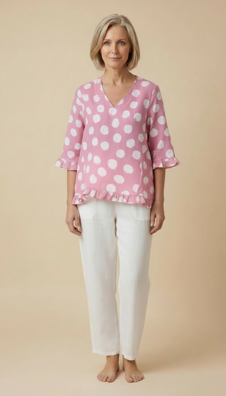 Freya™ - Casual Vintage Printed Tummy-cover Top