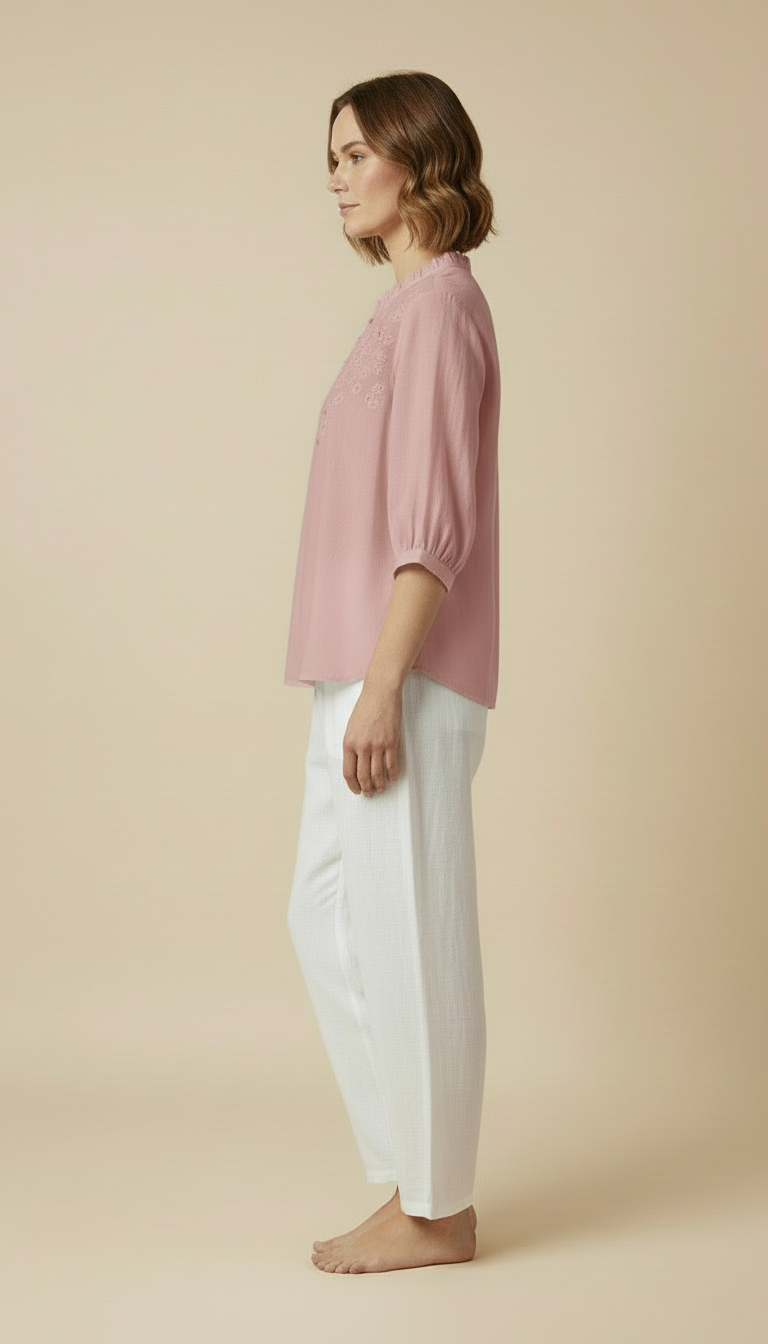 Virelle™ - Elegant Relaxed Cotton Summer Blouse
