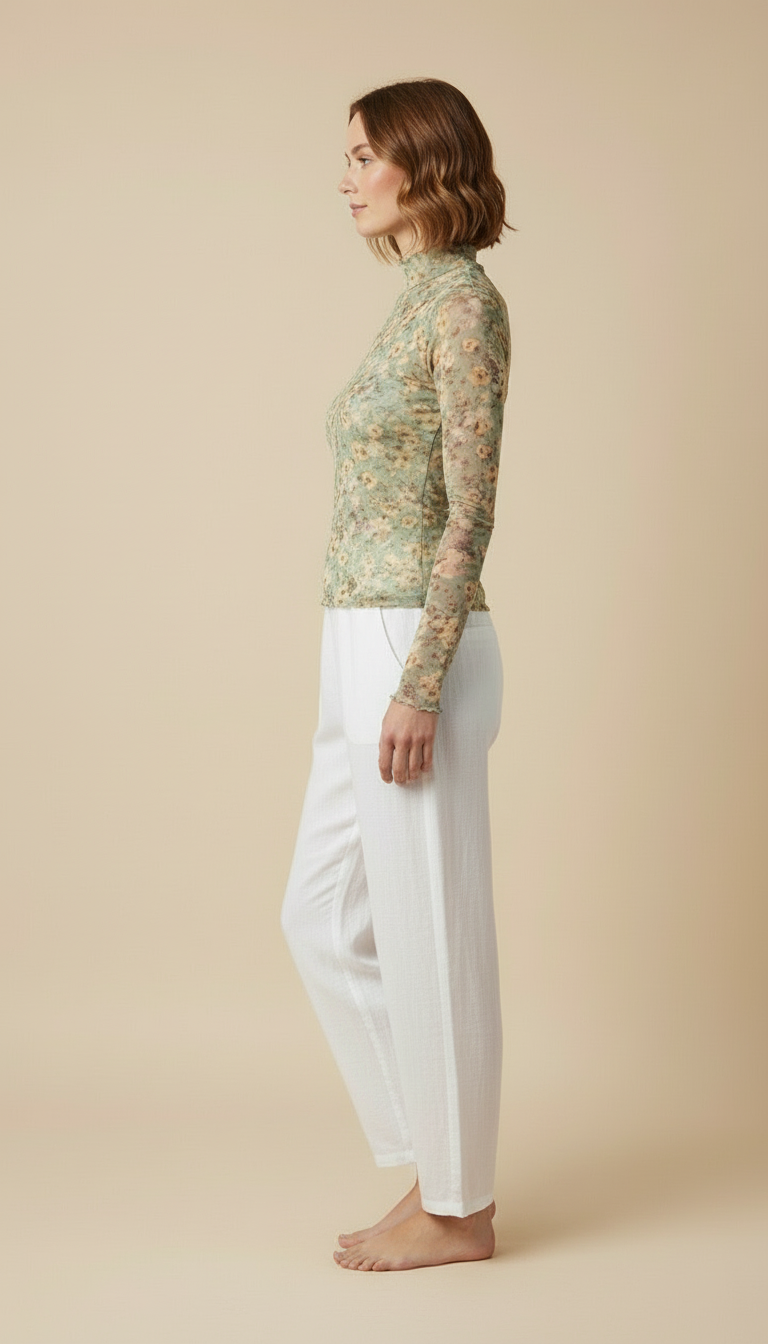 Ravena™ Printed Mesh Long-Sleeve Top