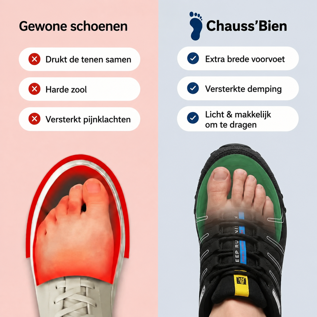 Lars™ | Comfortabele Orthopedische Wandelschoenen