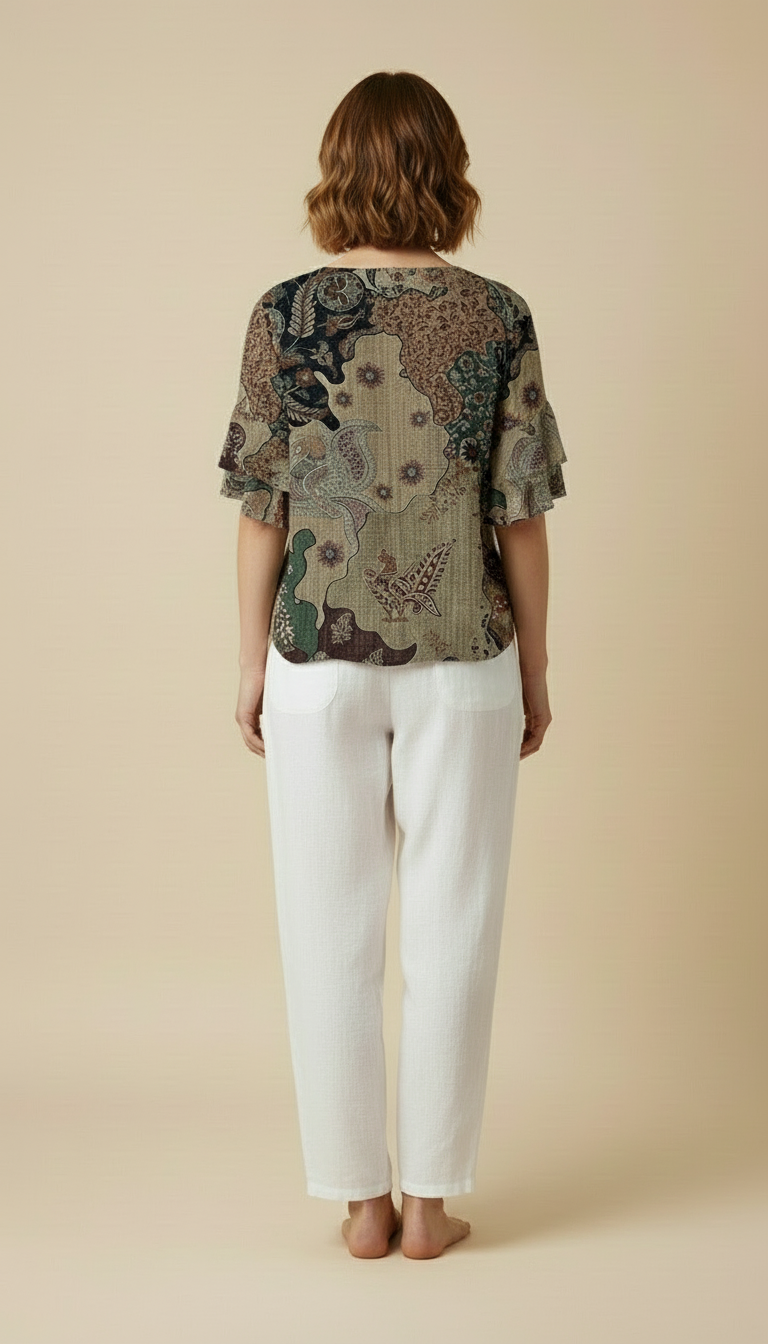 Naomi™ - CASUAL VINTAGE BLOUSE WITH ELEGANT DESIGN