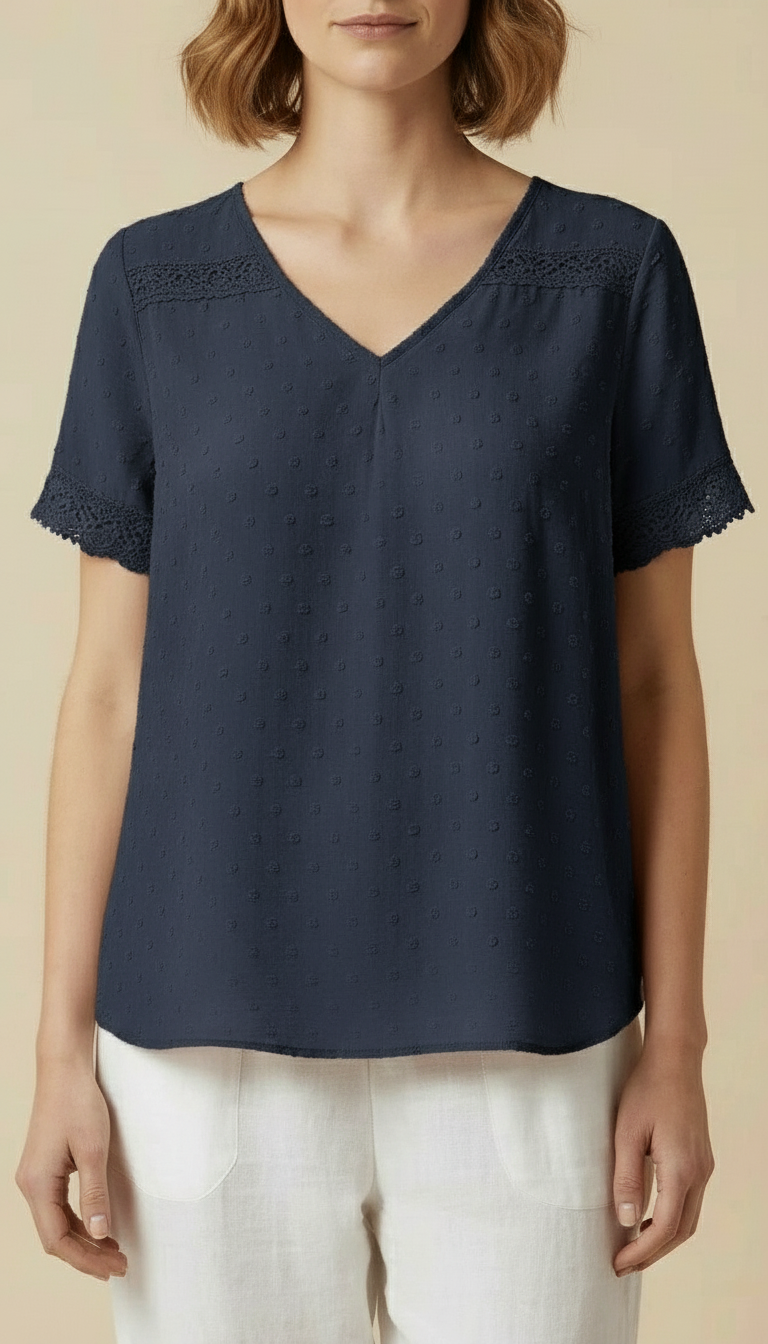 Vanya™ – Elegant V-neck Summer Top