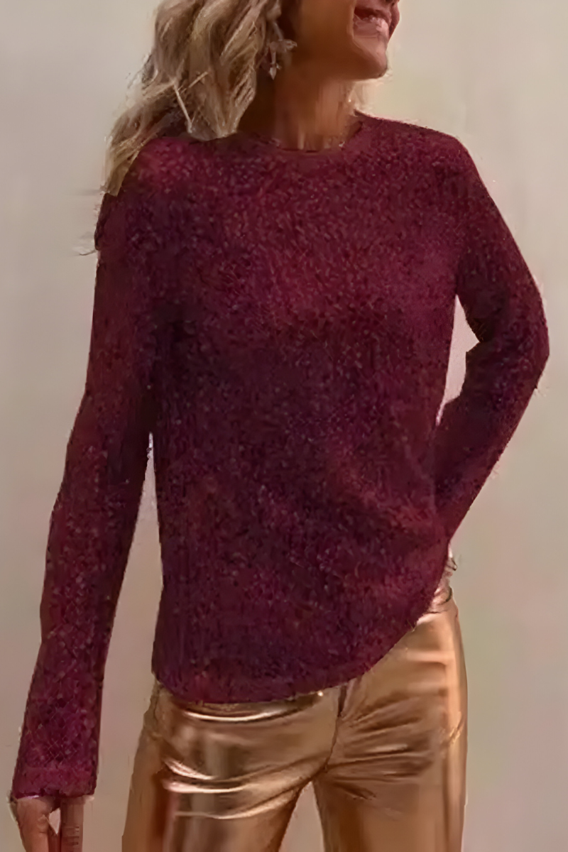 Nela™ | Elegante Sequin Top met Lange Mouwen