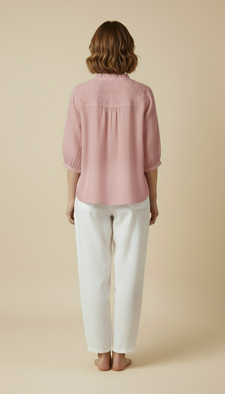 Virelle™ - Elegant Relaxed Cotton Summer Blouse
