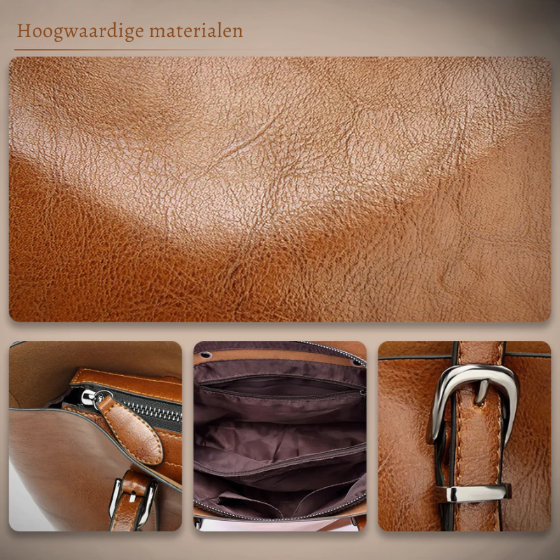 Nicole’s Favoriet | Vintage Schoudertas van Vegan Leer