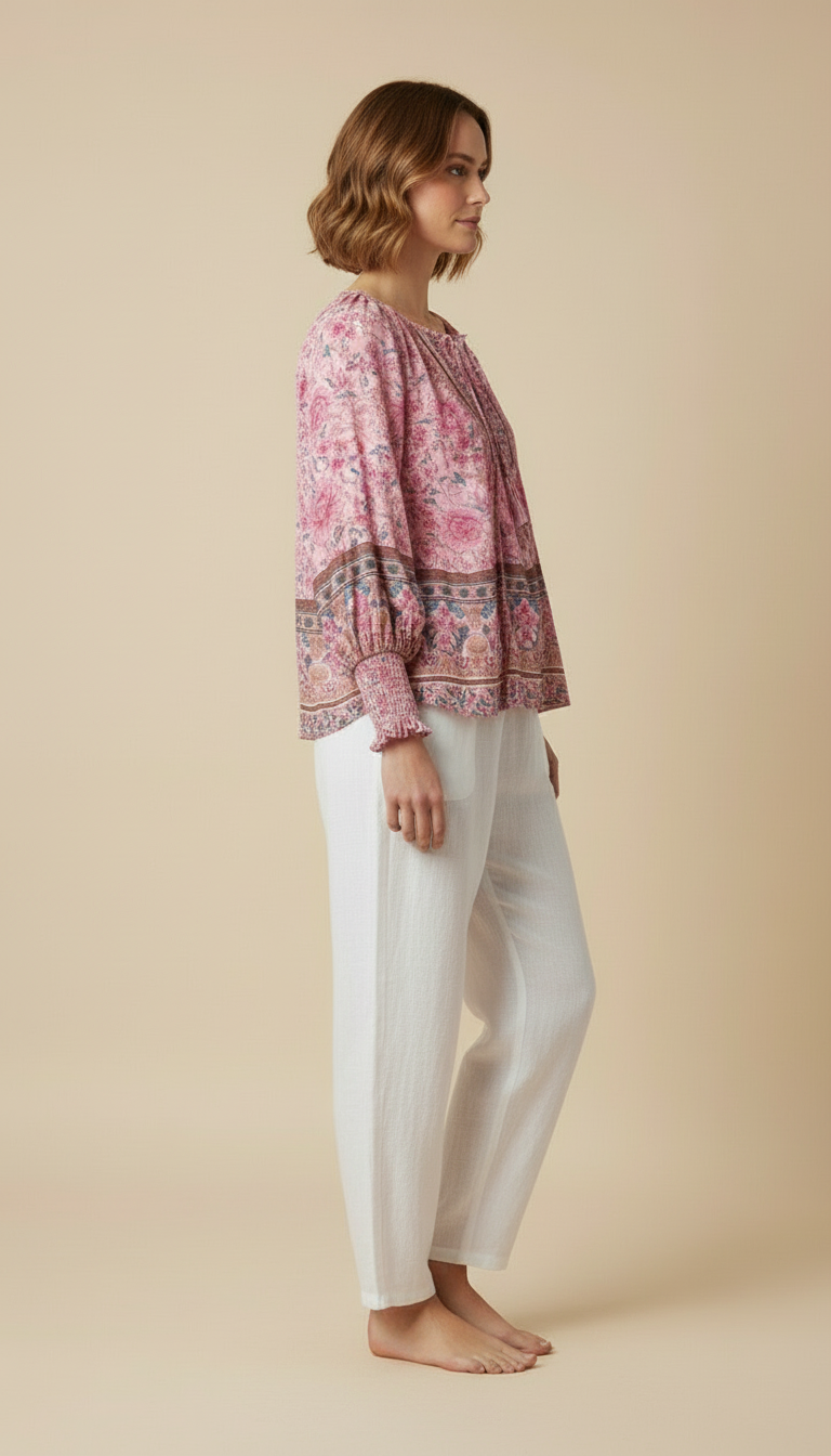 Elowen™ Bohemian Floral Blouse