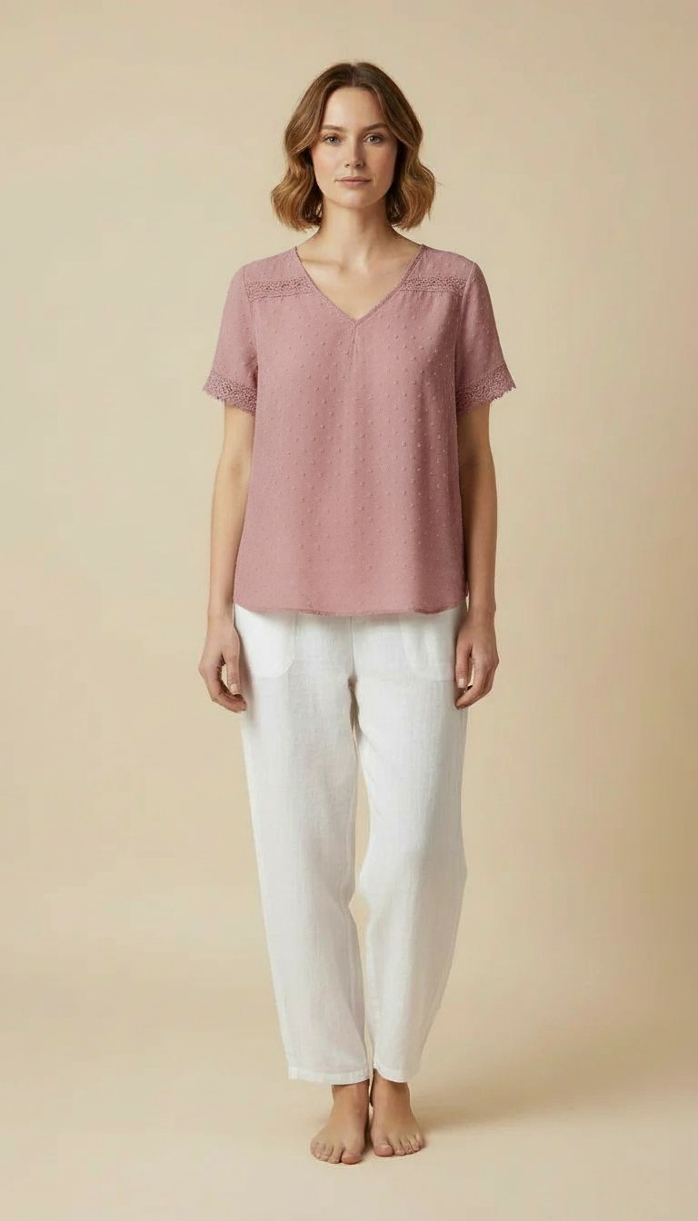 Vanya™ – Elegant V-neck Summer Top