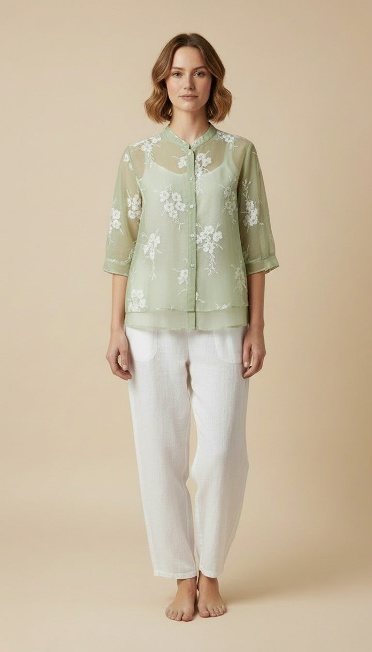 Lily™ - Floral Button-up Blouse