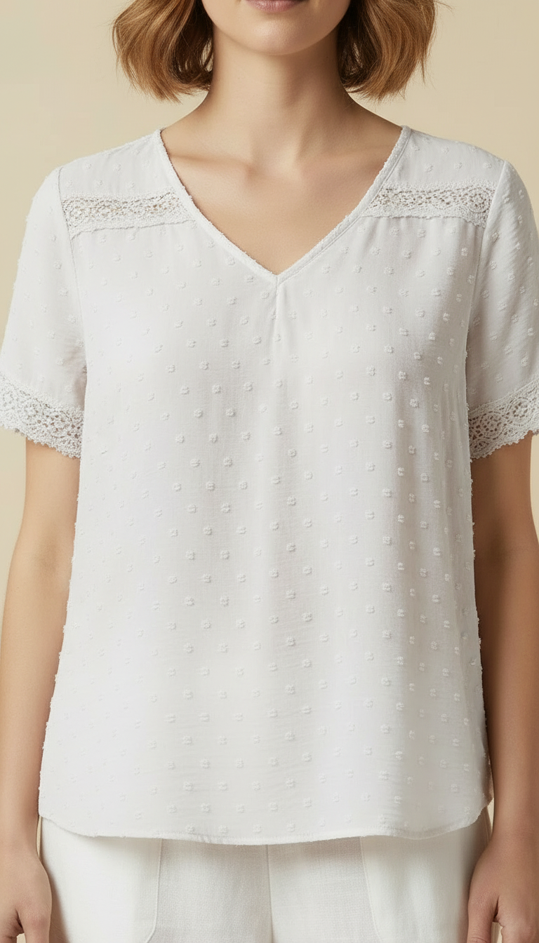 Vanya™ – Elegant V-neck Summer Top