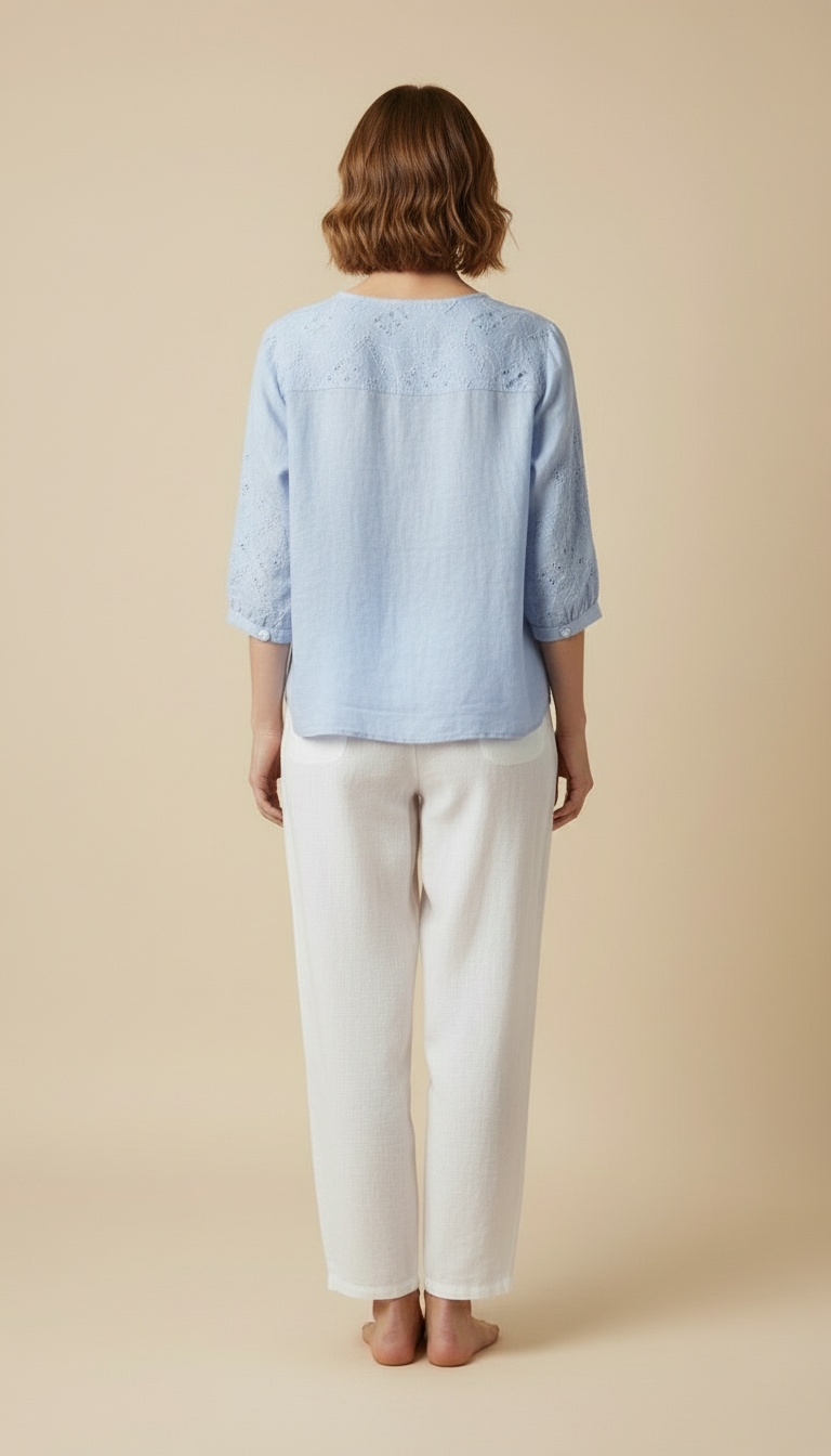 Virelle™ - Elegant Relaxed Cotton Summer Blouse