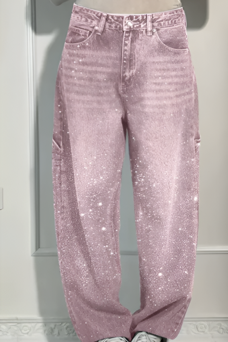 Maris™ | Moderne sprankelende wijde jeans