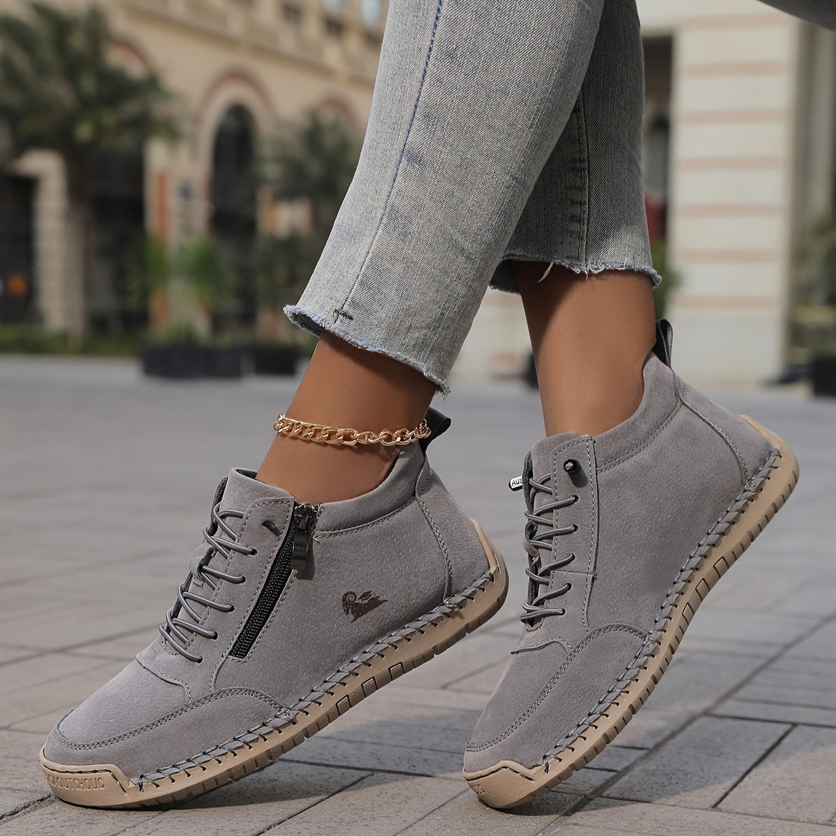 Nova – Comfortable Orthopaedic Trainers with Zip Closure