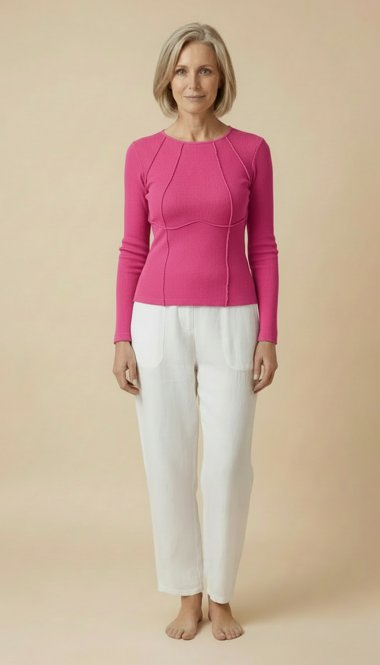 Alma™ – Long-sleeved Spring Top With Piping