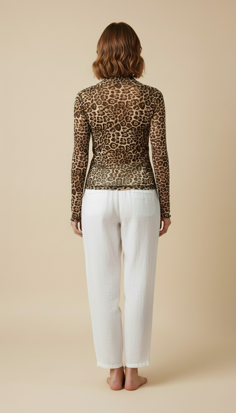 Ravena™ Printed Mesh Long-Sleeve Top