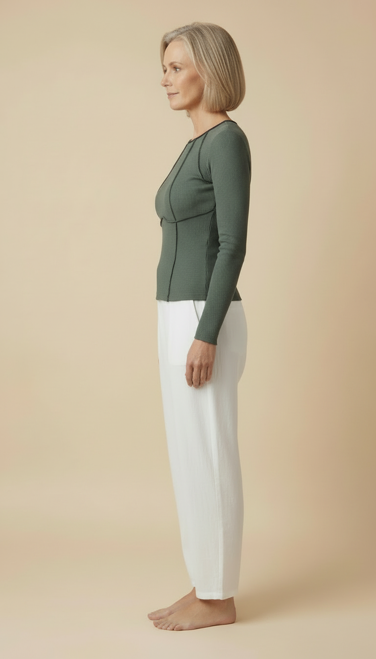 Alma™ – Long-sleeved Spring Top With Piping