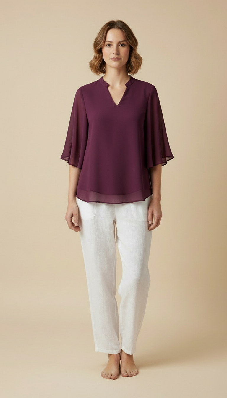 Celeste™ - Chic Layered Blouse