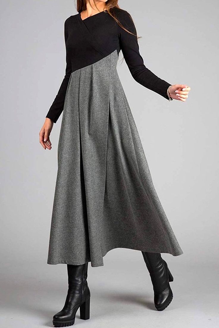 Rachel | Maxi-jurk met contrast