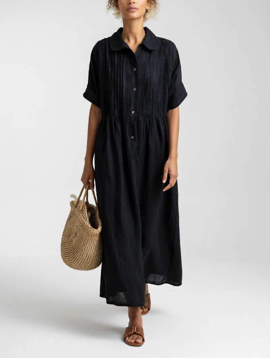 Delphine™ | Flowing Summer Shirt Dress