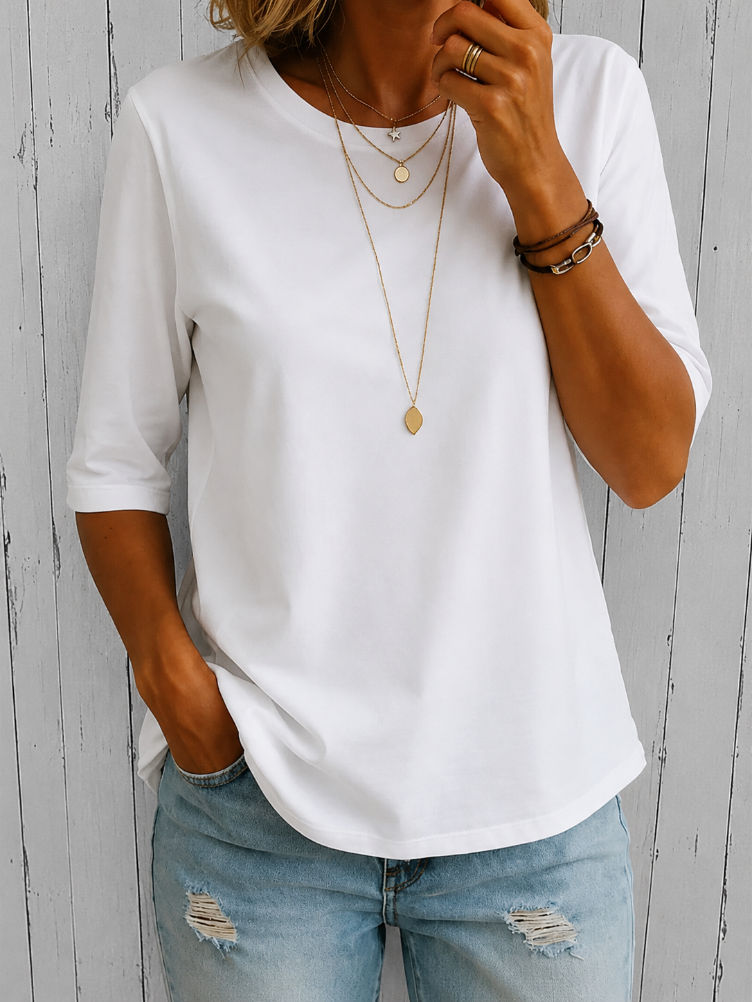 Maeve | Relaxed Everyday Half-Sleeve Tee