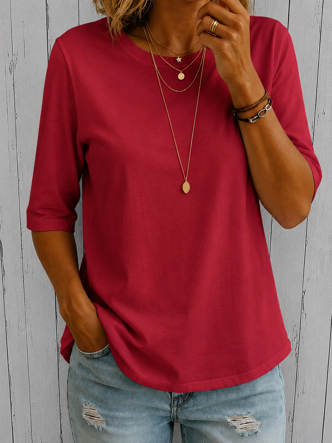 Maeve | Relaxed Everyday Half-Sleeve Tee