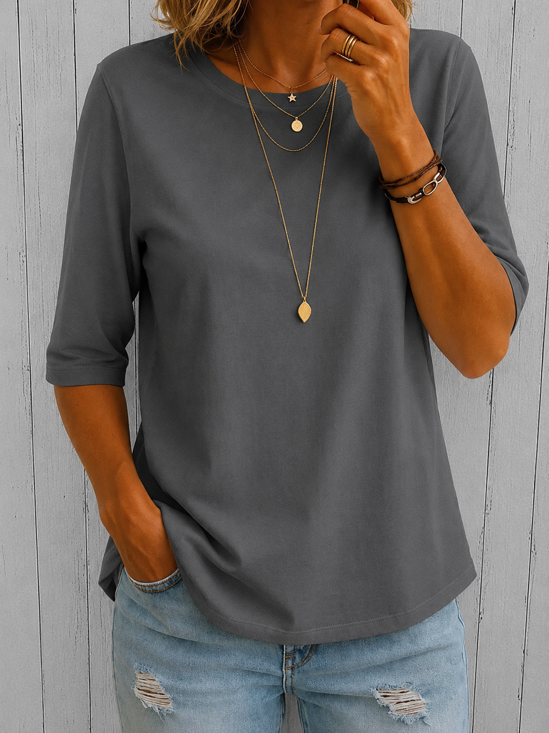 Maeve | Relaxed Everyday Half-Sleeve Tee