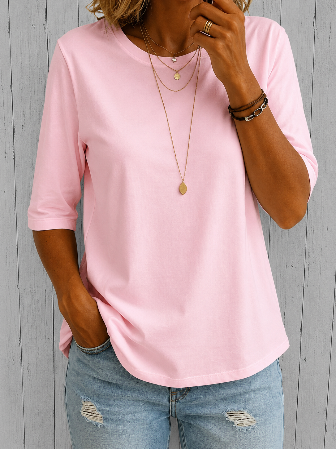 Maeve | Relaxed Everyday Half-Sleeve Tee
