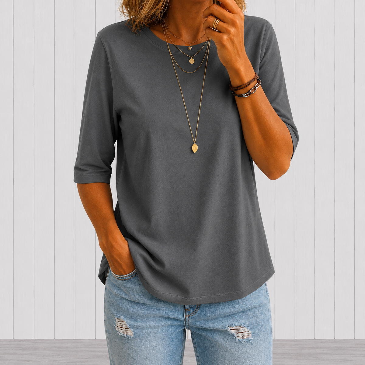Maeve | Relaxed Everyday Half-Sleeve Tee