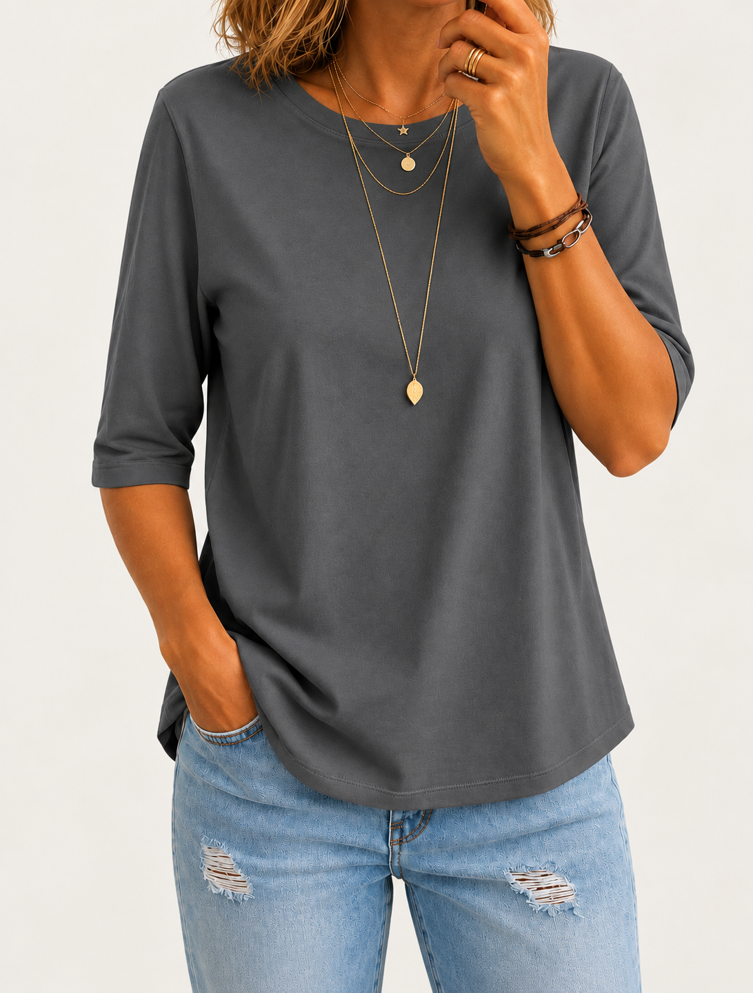 Maeve | Relaxed Everyday Half-Sleeve Tee
