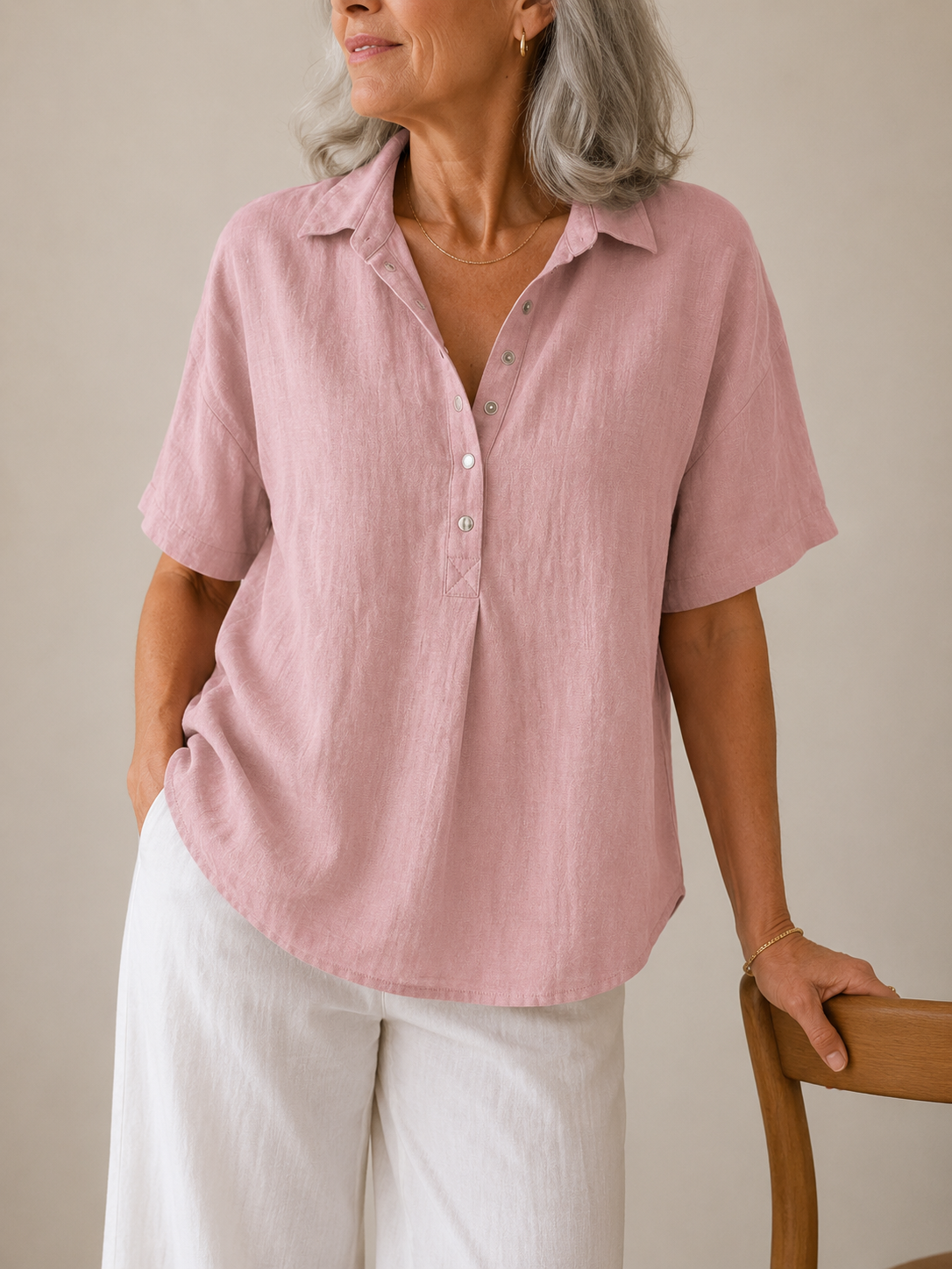 Sonja | Luchtige blouse met knoopsluiting
