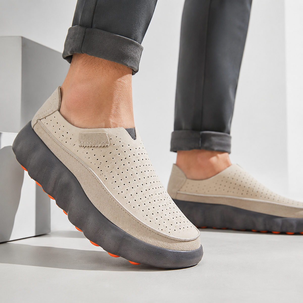 Fennaro | Perforated Pod Loafers