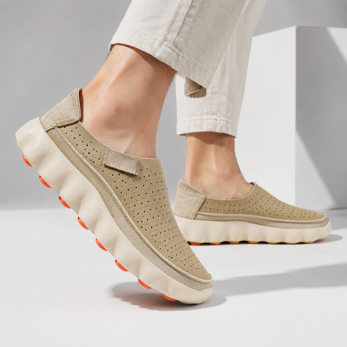 Fennaro | Perforated Pod Loafers