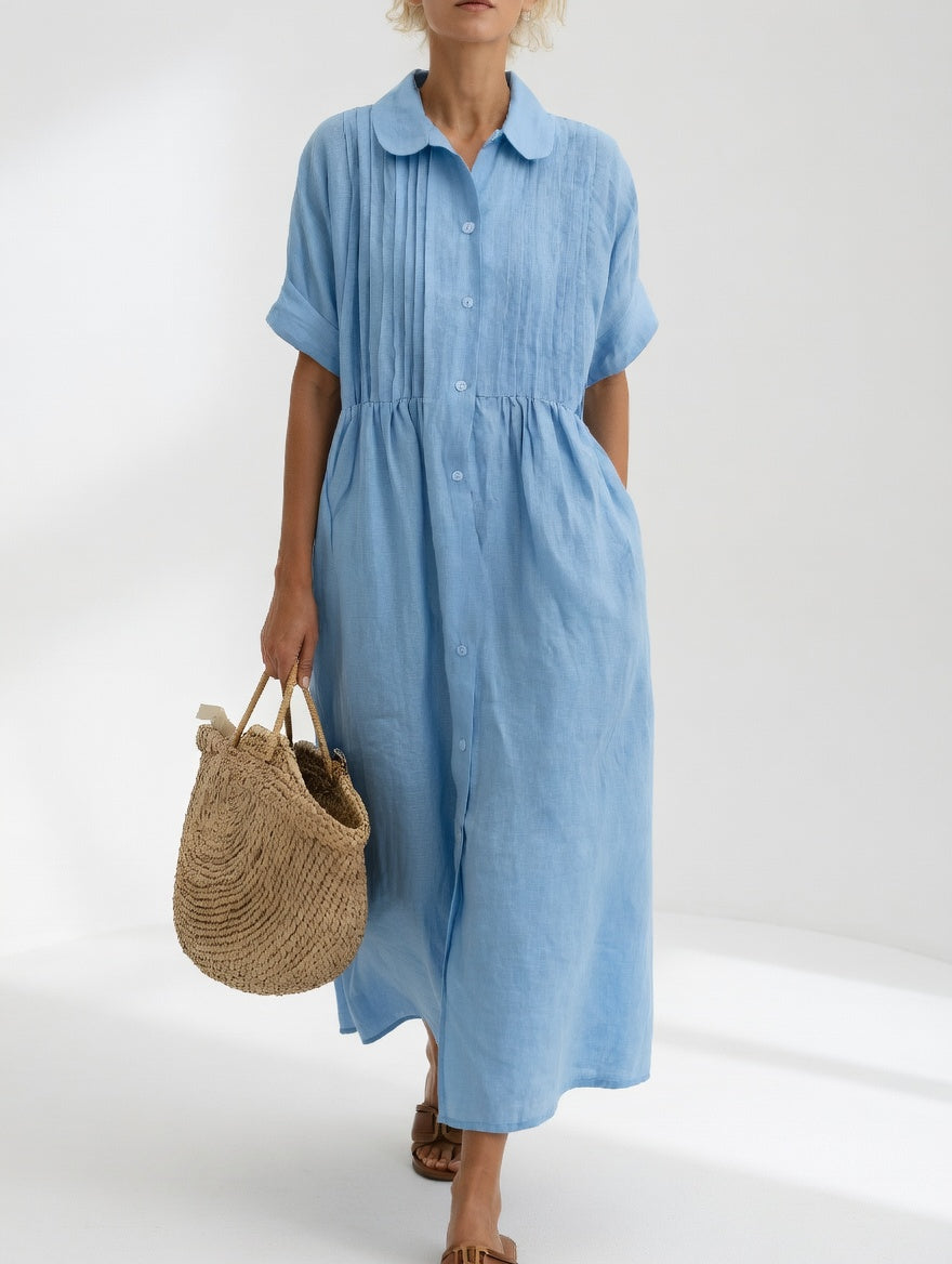 Delphine™ | Flowing Summer Shirt Dress