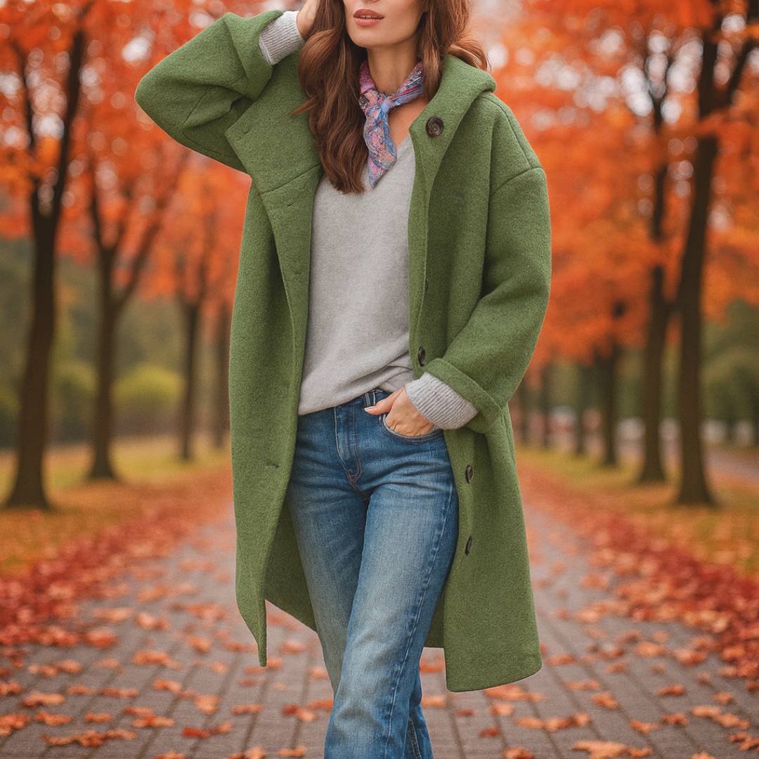 Liora™ | Gezellige oversized wollen jas