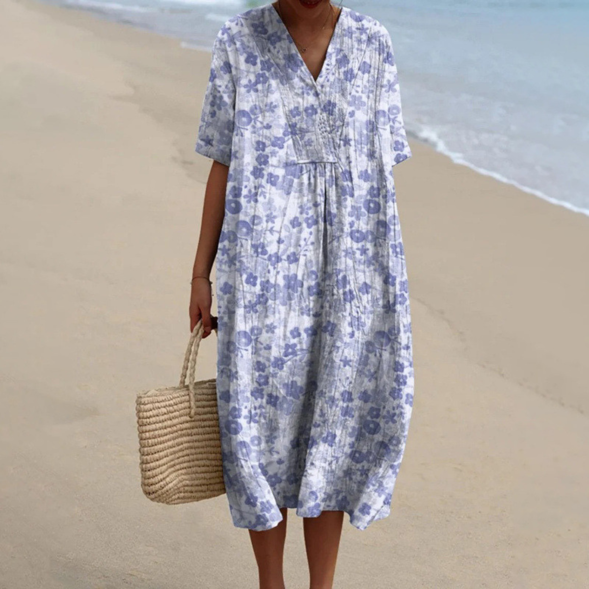 Elara™ | Light Floral Summer Dress