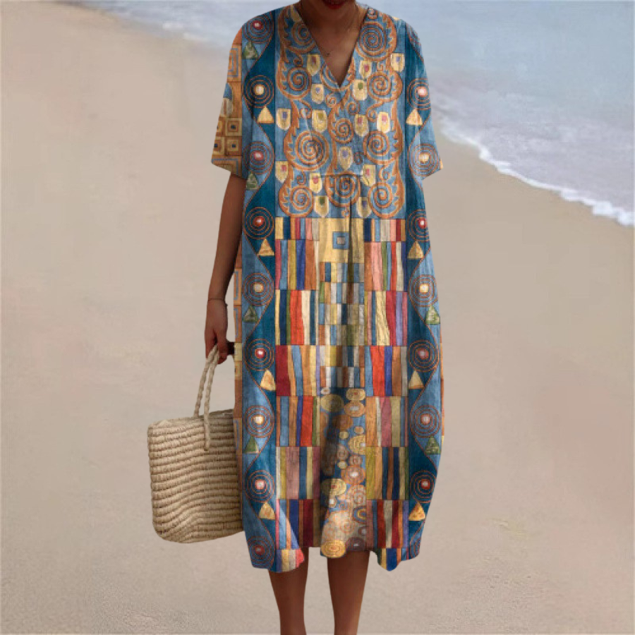 Alyssa | Artistic Patchwork Summer Dress