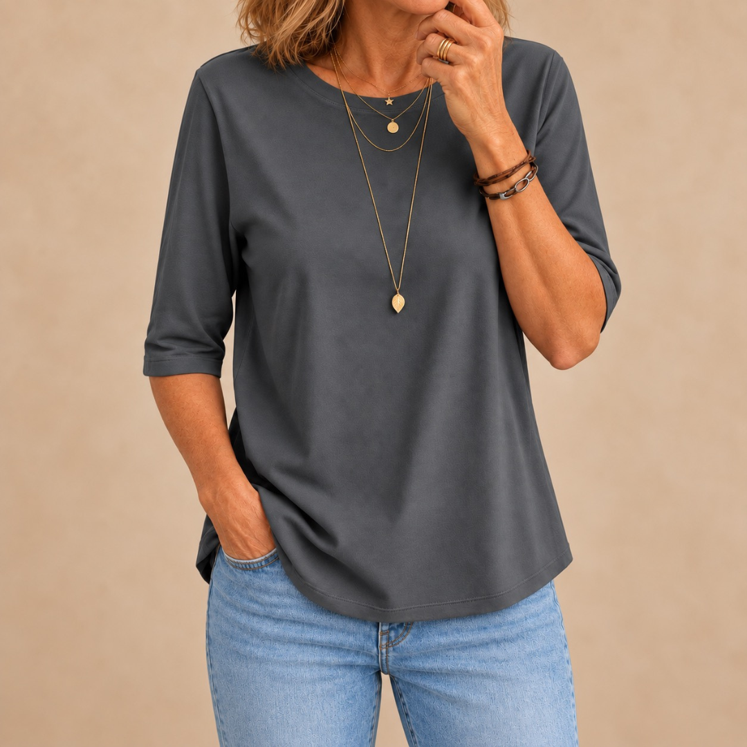 Maeve | Relaxed Everyday Half-Sleeve Tee