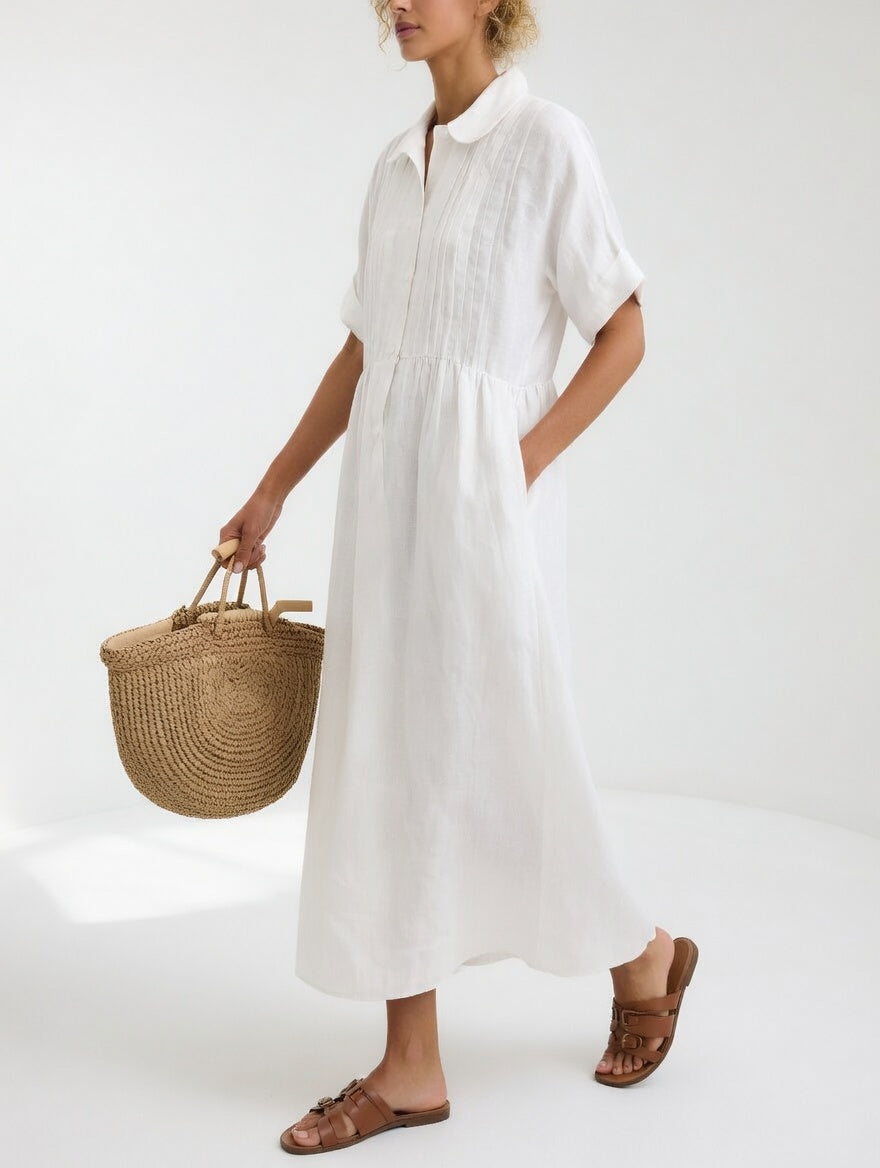 Delphine™ | Flowing Summer Shirt Dress