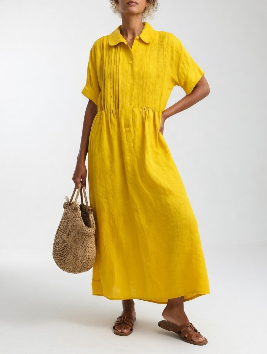 Delphine™ | Flowing Summer Shirt Dress