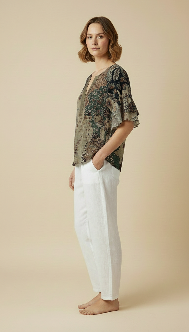 Naomi™ - CASUAL VINTAGE BLOUSE WITH ELEGANT DESIGN