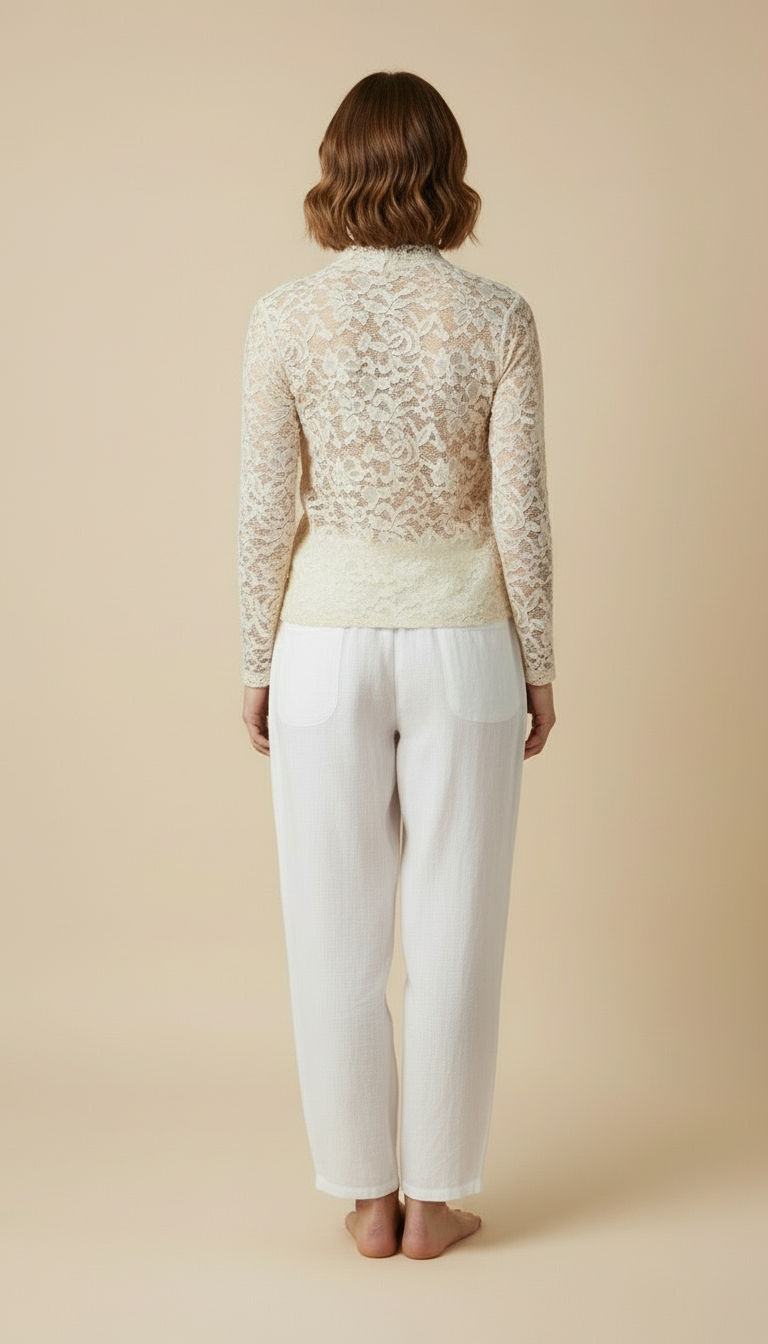 Amaris™ Sheer Embroidered Lace Top