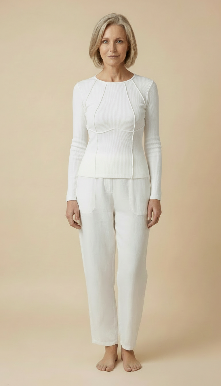 Alma™ – Long-sleeved Spring Top With Piping
