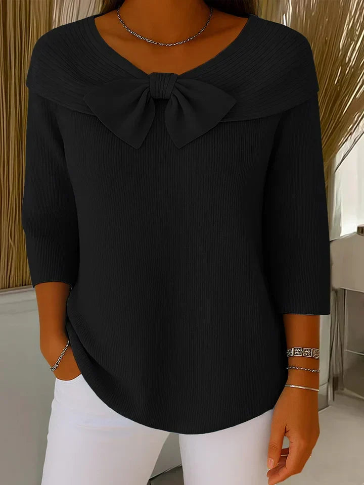 Lirya™ | Elegante gebreide top met strik