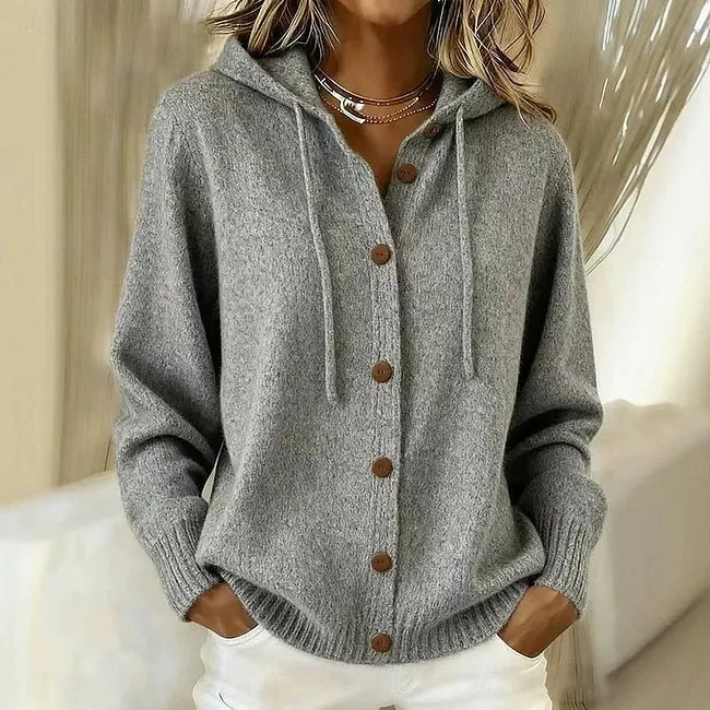 Goldie™ | Hoodie Cardigan met Knopen