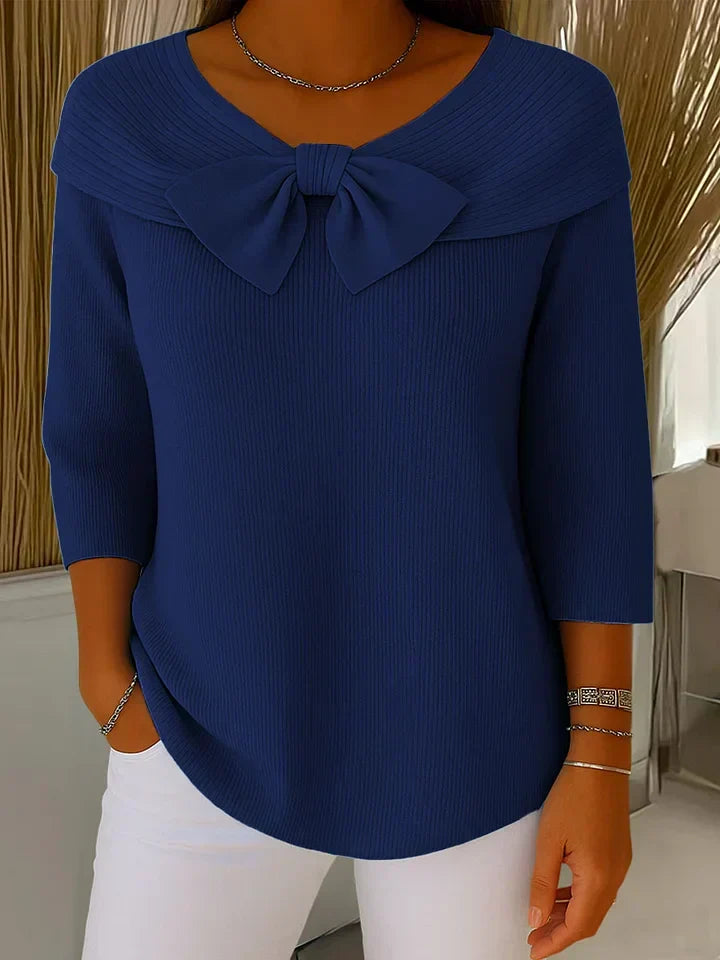 Lirya™ | Elegante gebreide top met strik