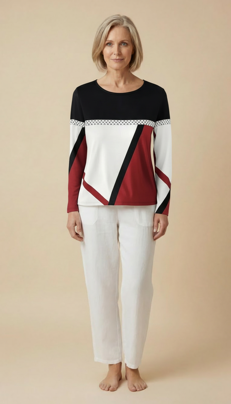 Clara™ - Relaxed Fit Top With Striking Design