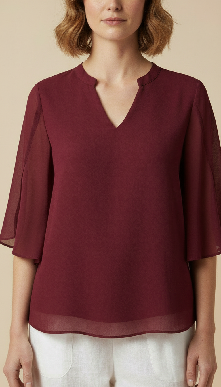 Celeste™ - Chic Layered Blouse