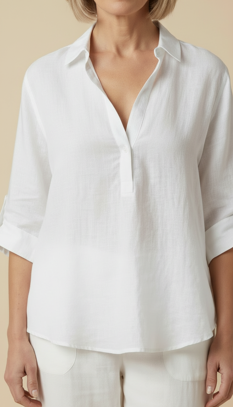 Effen™ - Relaxed Cotton Spring Blouse
